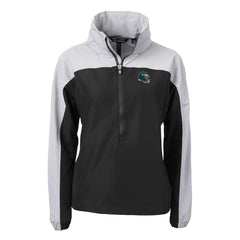 Philadelphia Eagles Cutter & Buck Women's Charter Eco Recycled Half-Zip Hooded Anorak Jacket Black