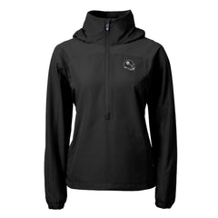 Pittsburgh Steelers Cutter & Buck Women's Charter Eco Recycled Half-Zip Hooded Anorak Jacket Black