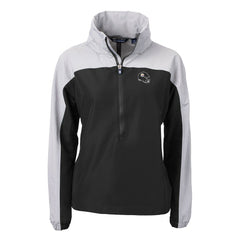 Pittsburgh Steelers Cutter & Buck Women's Charter Eco Recycled Half-Zip Hooded Anorak Jacket Black
