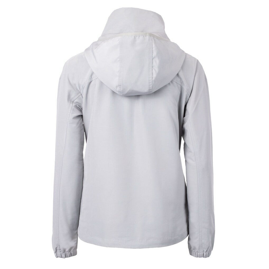 San Francisco 49ers Cutter & Buck Women's Charter Eco Recycled Half-Zip Hooded Anorak Jacket Gray