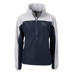 Seattle Seahawks Cutter & Buck Women's Charter Eco Recycled Half-Zip Hooded Anorak Jacket College Navy