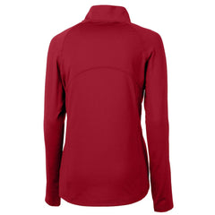 San Francisco 49ers Cutter & Buck Women's Adapt Eco Knit Stretch Recycled Raglan Half-Zip Top Red