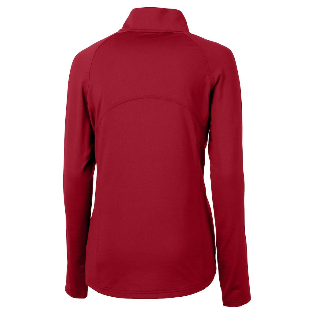 Atlanta Falcons Cutter & Buck Women's Adapt Eco Knit Stretch Recycled Raglan Half-Zip Top Red