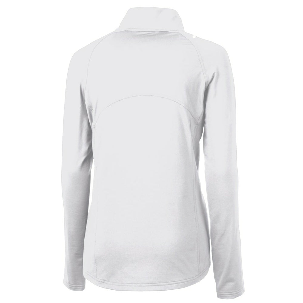 San Francisco 49ers Cutter & Buck Women's Adapt Eco Knit Stretch Recycled Raglan Half-Zip Top White