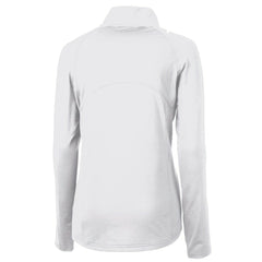 San Francisco 49ers Cutter & Buck Women's Adapt Eco Knit Stretch Recycled Raglan Half-Zip Top White