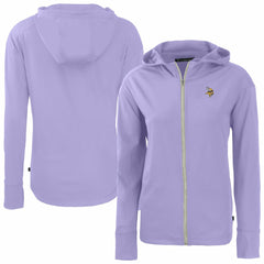 Minnesota Vikings Cutter & Buck Women's Daybreak Eco Recycled Full-Zip Hoodie Jacket Purple