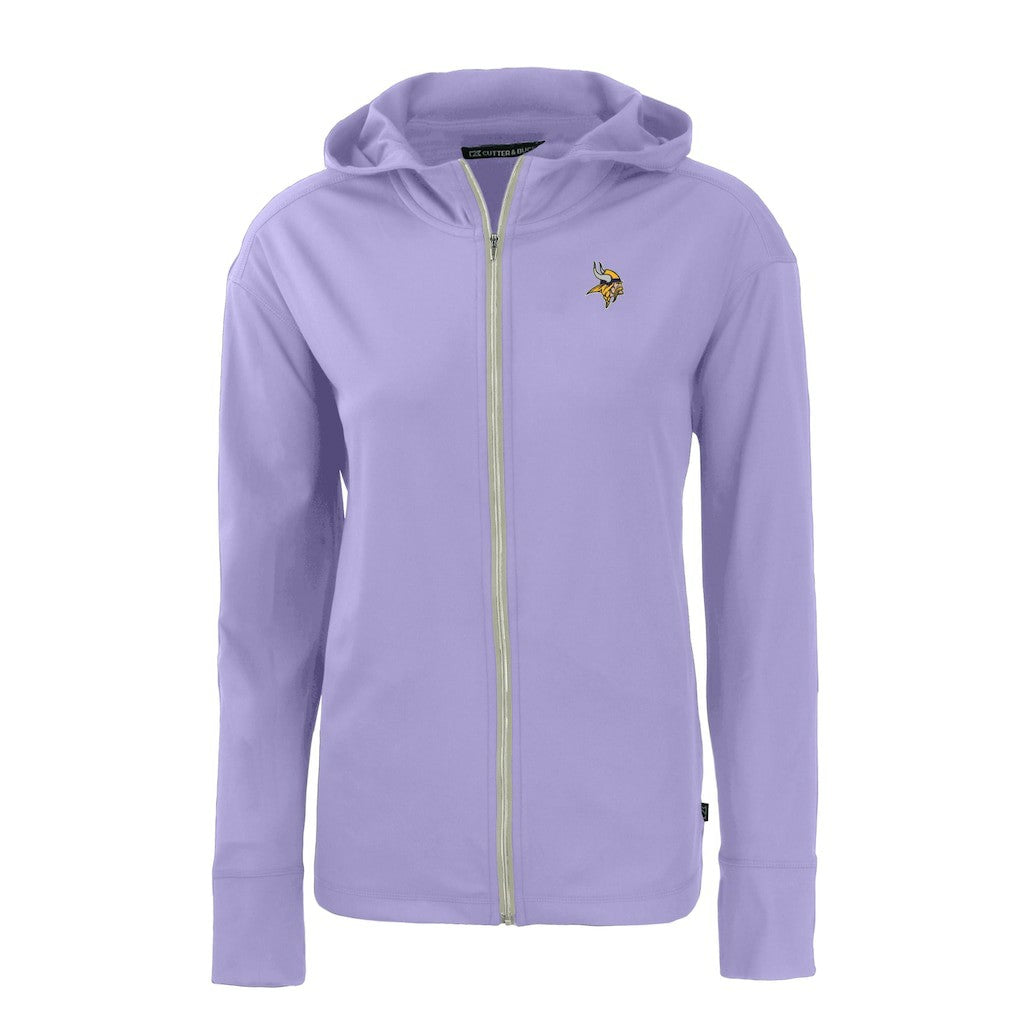 Minnesota Vikings Cutter & Buck Women's Daybreak Eco Recycled Full-Zip Hoodie Jacket Purple