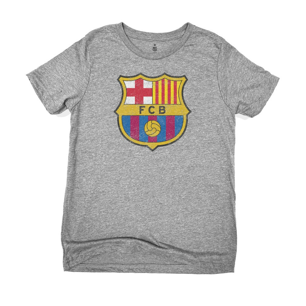 Barcelona 1863FC Youth Color Badge T-Shirt Heather Gray