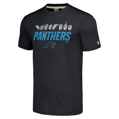 Carolina Panthers Homage Unisex The NFL ASL Collection by Love Sign American Sign Language T-Shirt Charcoal