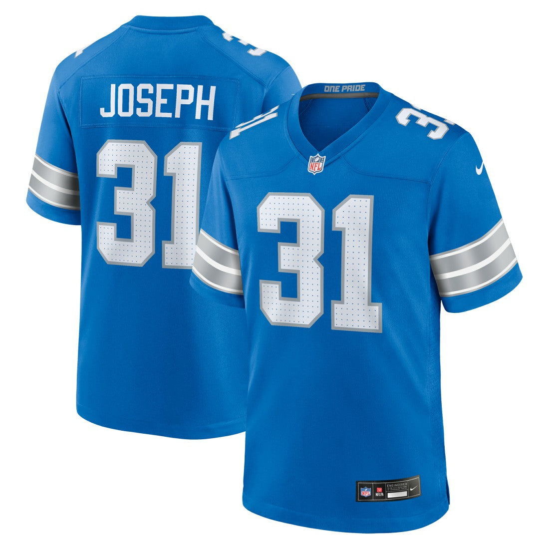 Nike Kerby Joseph Detroit Lions Team Game Jersey Blue