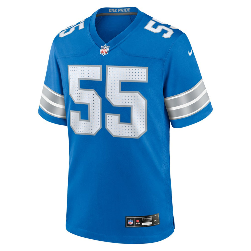 Nike Derrick Barnes Detroit Lions Team Game Jersey Blue