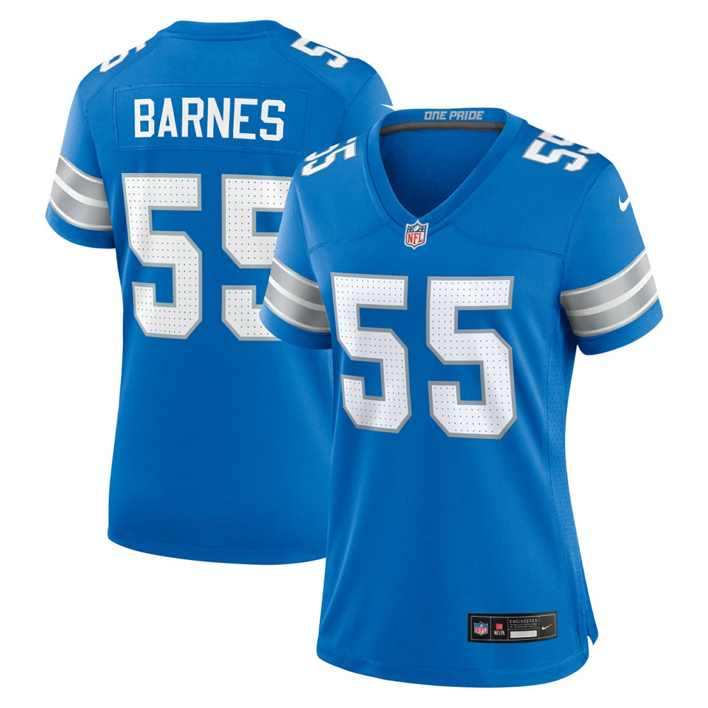 Nike Derrick Barnes Detroit Lions Women's Team Game Jersey Blue