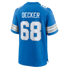 Nike Taylor Decker Detroit Lions Team Game Jersey Blue