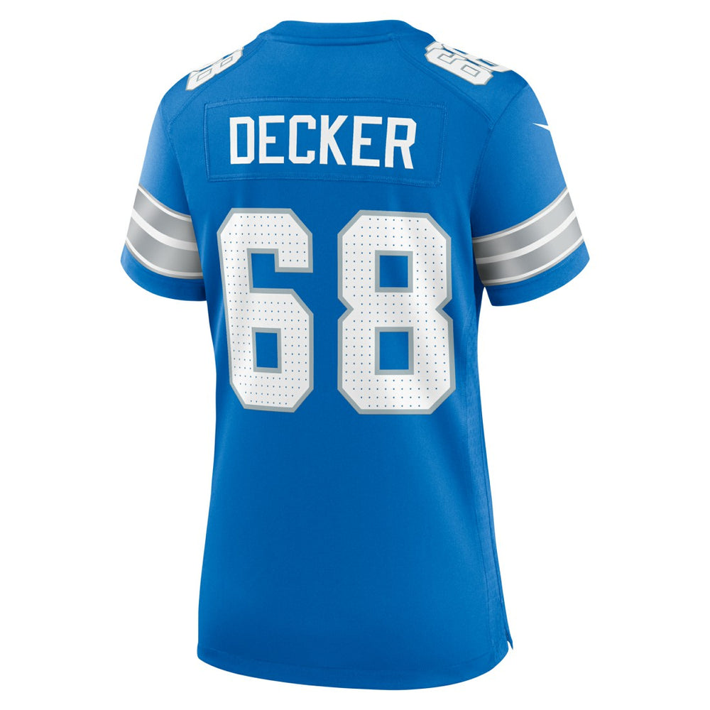 Nike Taylor Decker Detroit Lions Women's Team Game Jersey Blue