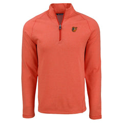 Baltimore Orioles Cutter & Buck Peshastin Eco Fleece Recycled Raglan Quarter-Zip Top - Heather Orange - MLB Online