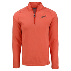 Detroit Tigers Cutter & Buck Peshastin Eco Fleece Recycled Raglan Quarter-Zip Top - Heather Orange - MLB Discount