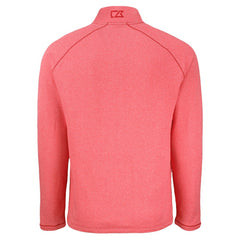 Boston Red Sox Cutter & Buck Peshastin Eco Fleece Recycled Raglan Quarter-Zip Top - Heather Red - MLB Discount