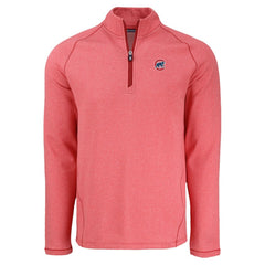 Chicago Cubs Cutter & Buck Peshastin Eco Fleece Recycled Raglan Quarter-Zip Top - Heather Red - MLB Lifestyle