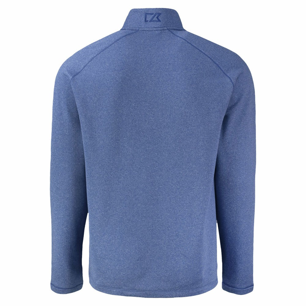 Los Angeles Dodgers Cutter & Buck Peshastin Eco Fleece Recycled Raglan Quarter-Zip Top - Heather Royal - MLB Discount