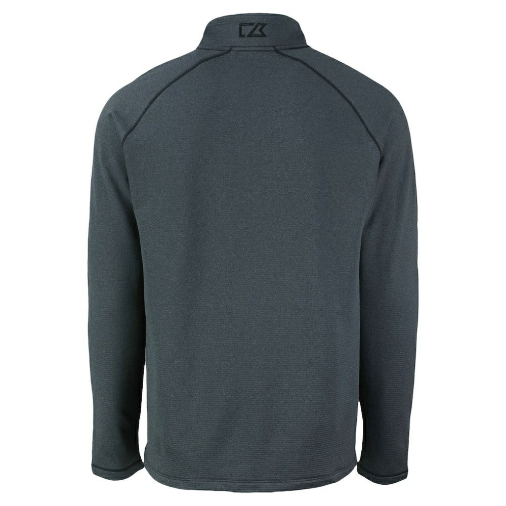 Boston Red Sox Cutter & Buck Peshastin Eco Fleece Recycled Raglan Quarter-Zip Top - Heather Black - MLB Lifestyle