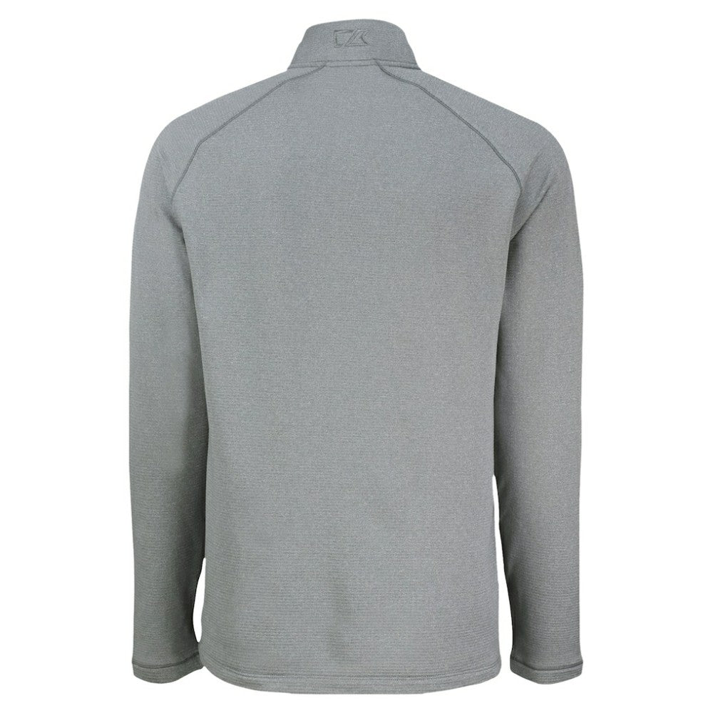Chicago Cubs Cutter & Buck Peshastin Eco Fleece Recycled Raglan Quarter-Zip Top - Heather Gray - MLB on Sale