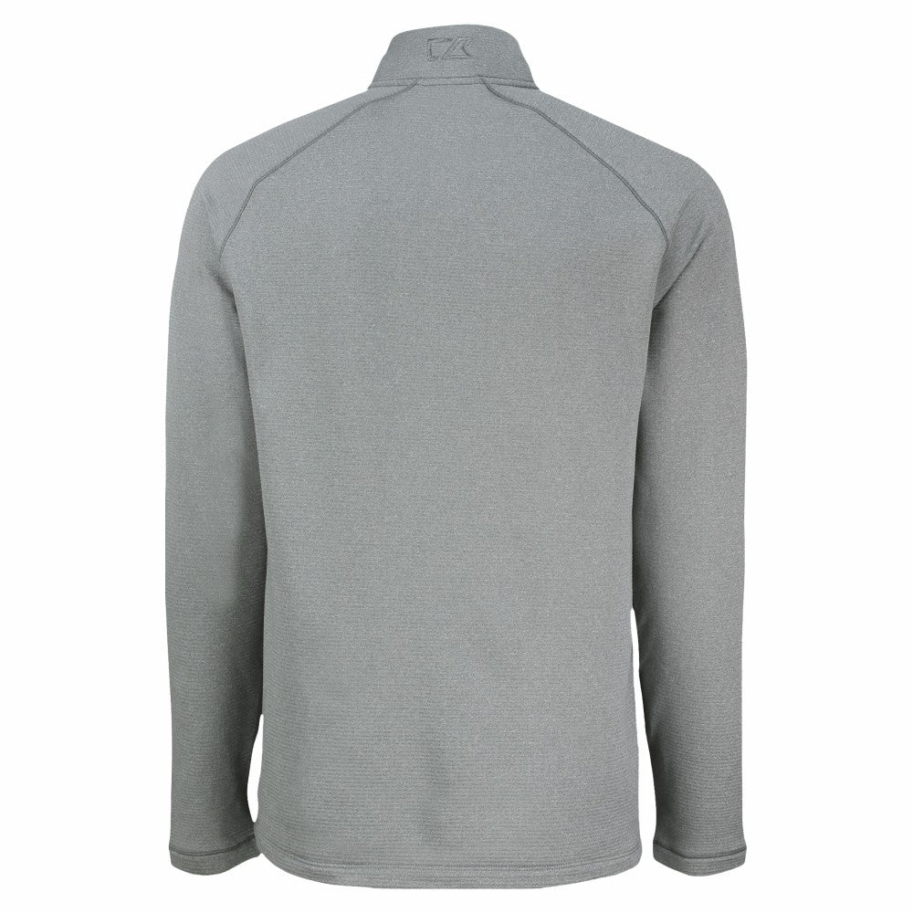 Cincinnati Reds Cutter & Buck Peshastin Eco Fleece Recycled Raglan Quarter-Zip Top - Heather Gray - MLB Discount