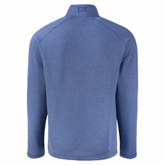 New York Mets Cutter & Buck Peshastin Eco Fleece Recycled Raglan Quarter-Zip Top - Heather Blue - MLB Lifestyle