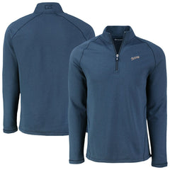 San Diego Padres Cutter & Buck Peshastin Eco Fleece Recycled Raglan Quarter-Zip Top - Heather Navy - MLB Discount
