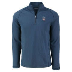 St. Louis Cardinals Cutter & Buck Peshastin Eco Fleece Recycled Raglan Quarter-Zip Top - Heather Navy - MLB Discount