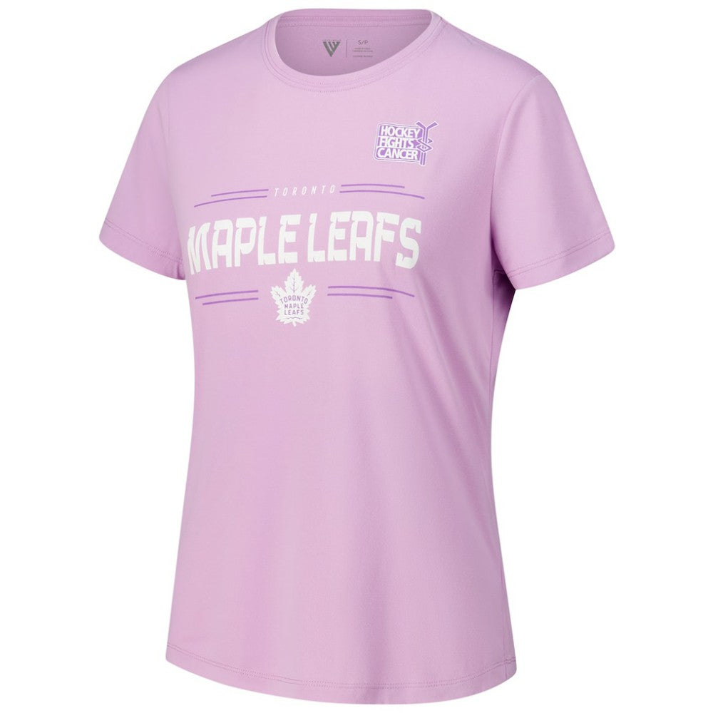Auston Matthews Toronto Maple Leafs Levelwear Women's Hockey Fights Cancer Anthem Name & Number T-Shirt - Lavender - NHL 202088228