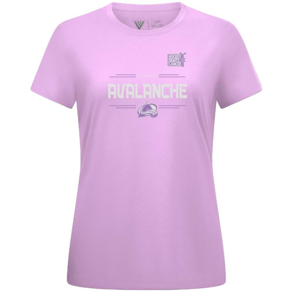 Cale Makar Colorado Avalanche Levelwear Women's Hockey Fights Cancer Anthem Name & Number T-Shirt - Lavender - NHL 202088230