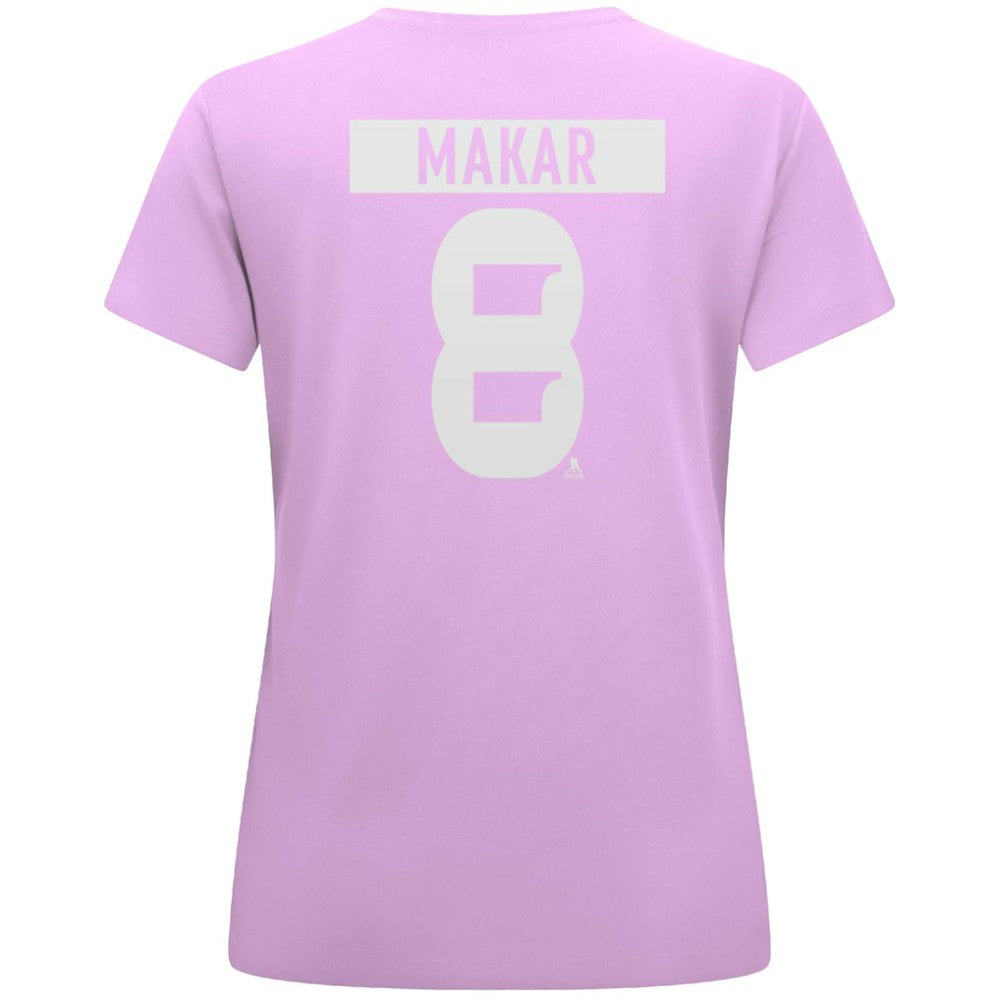 Cale Makar Colorado Avalanche Levelwear Women's Hockey Fights Cancer Anthem Name & Number T-Shirt - Lavender - NHL 202088230