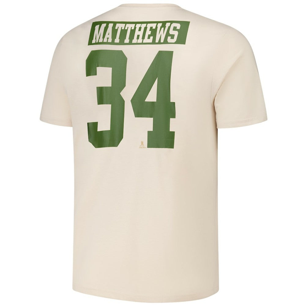 Auston Matthews Toronto Maple Leafs Levelwear 2024 NHL Military Appreciation Richmond Delta Player Name & Number T-Shirt - Khaki - NHL 202088252