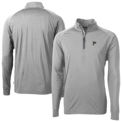 Atlanta Falcons Cutter & Buck Adapt Eco DryTec Raglan Quarter-Zip Jacket Gray