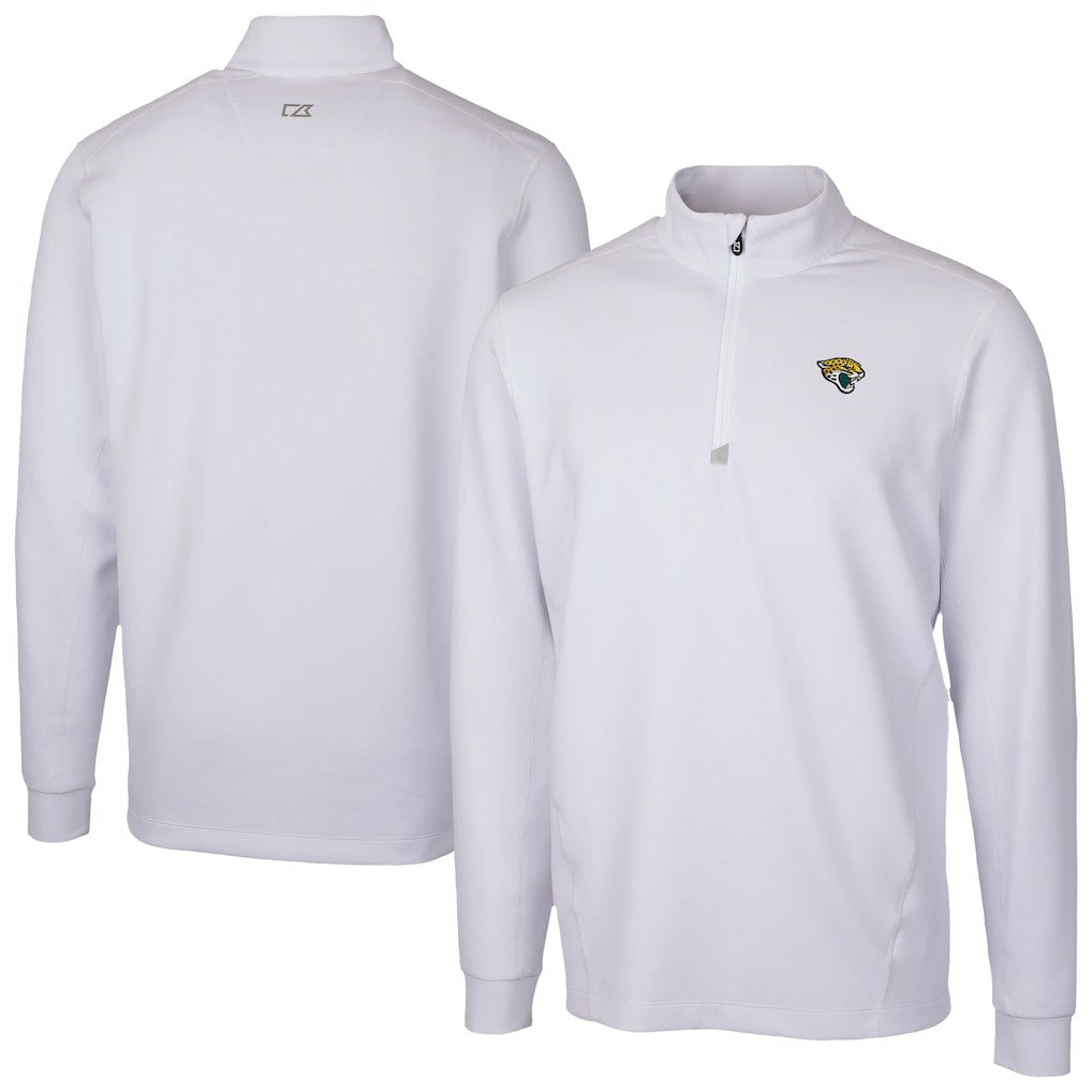 Jacksonville Jaguars Cutter & Buck Traverse Stretch Quarter-Zip Top White