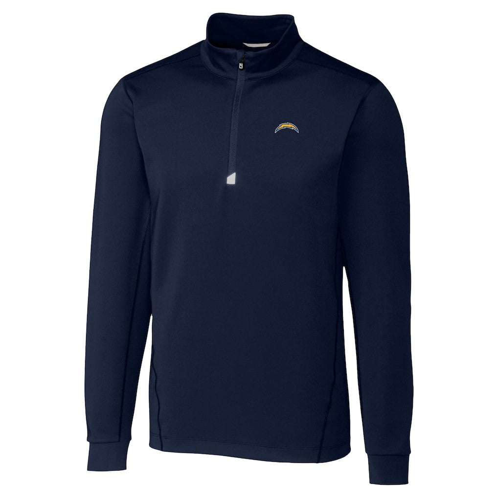 Los Angeles Chargers Cutter & Buck Traverse Stretch Quarter-Zip Top Navy