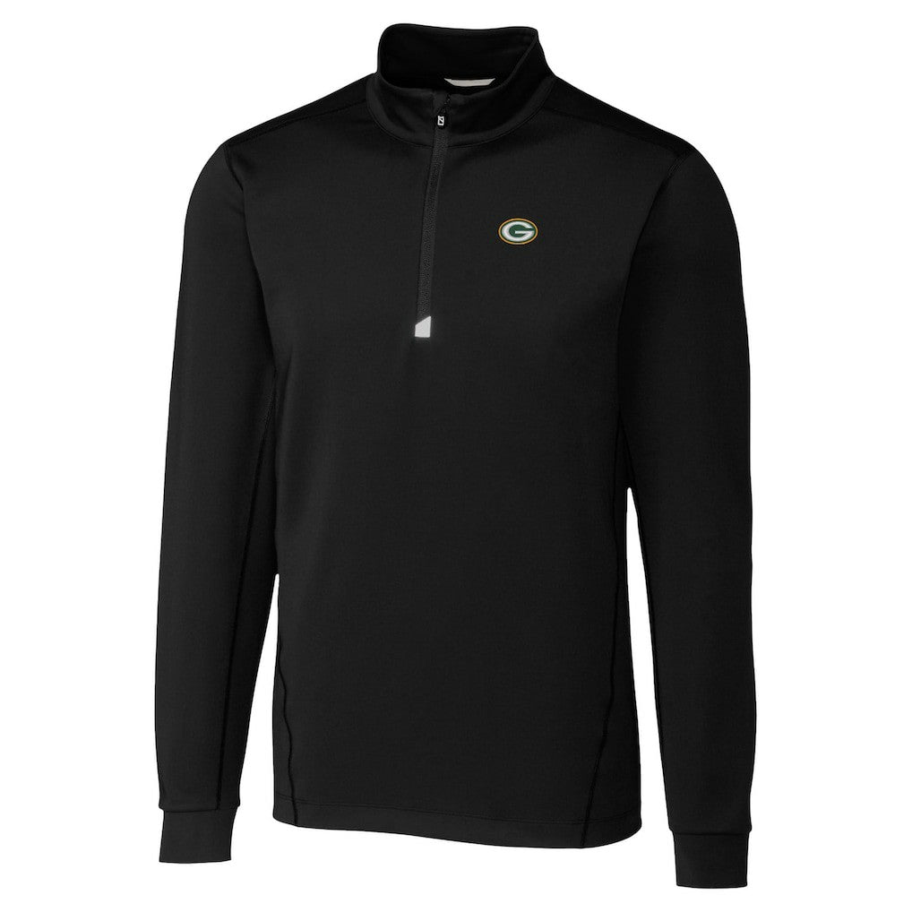 Green Bay Packers Cutter & Buck Traverse Stretch Quarter-Zip Top Black