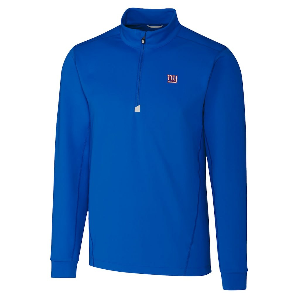 New York Giants Cutter & Buck Traverse Stretch Quarter-Zip Top Royal
