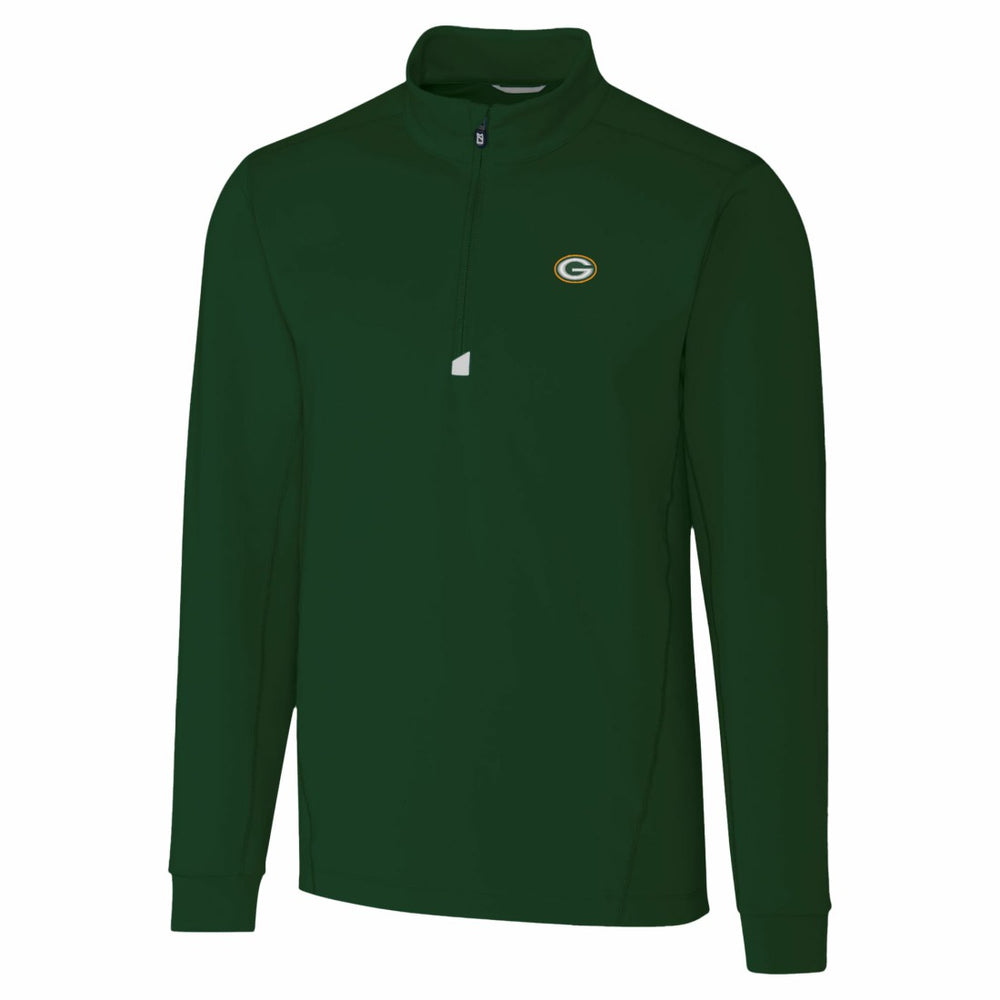 Green Bay Packers Cutter & Buck Traverse Stretch Quarter-Zip Top Hunter Green