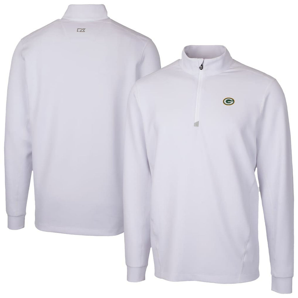 Green Bay Packers Cutter & Buck Traverse Stretch Quarter-Zip Top White