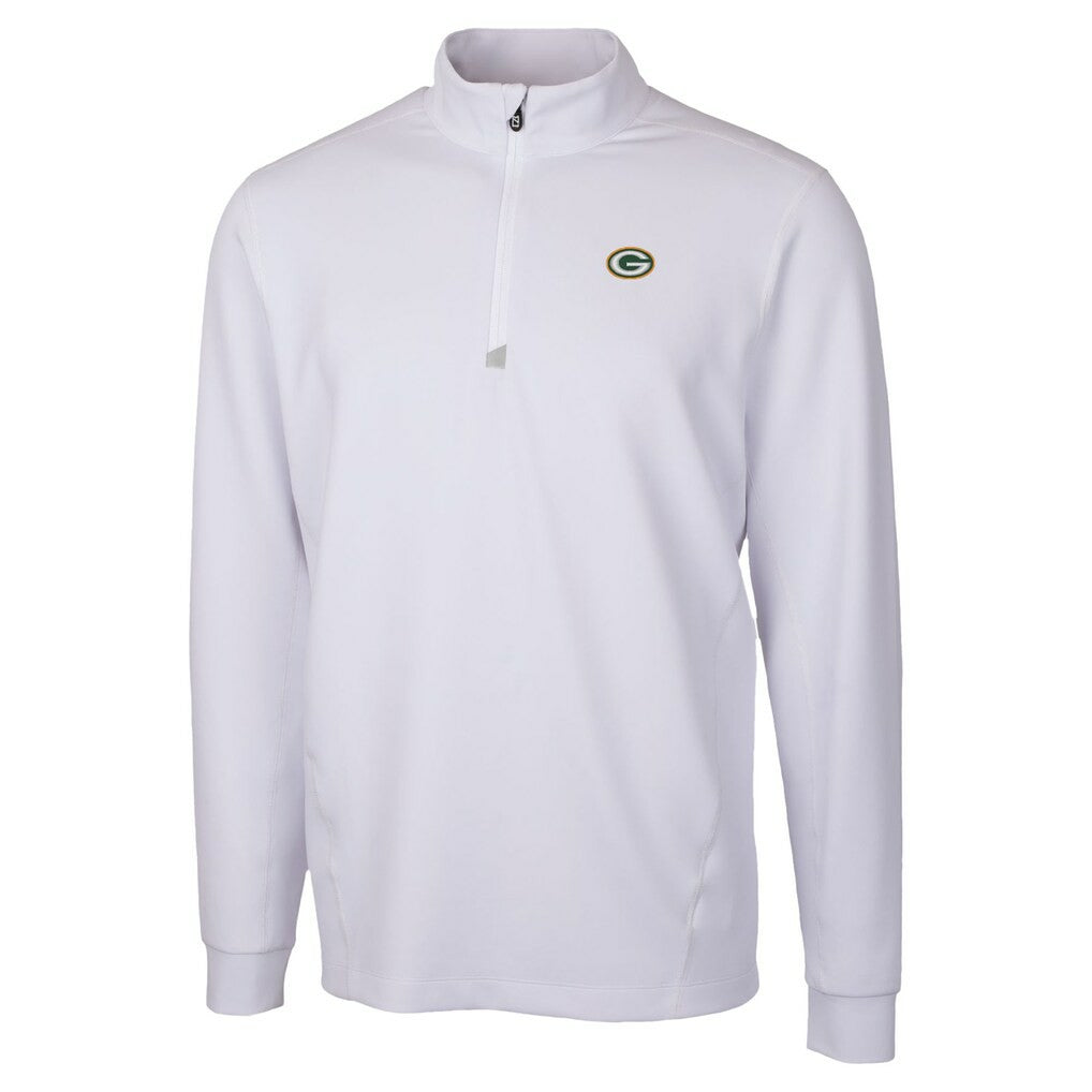 Green Bay Packers Cutter & Buck Traverse Stretch Quarter-Zip Top White