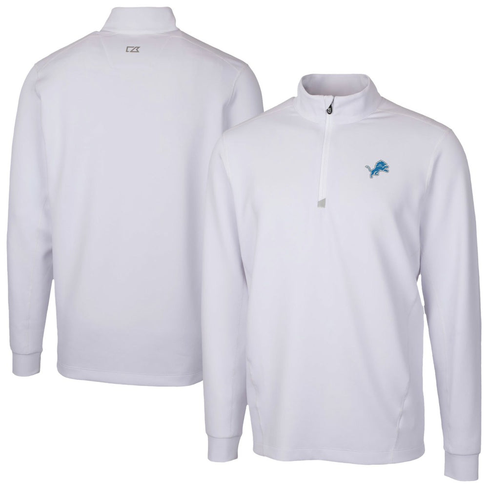 Detroit Lions Cutter & Buck Traverse Stretch Quarter-Zip Top White