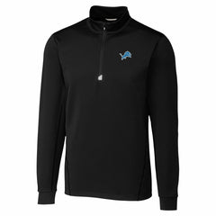 Detroit Lions Cutter & Buck Traverse Stretch Quarter-Zip Top Black