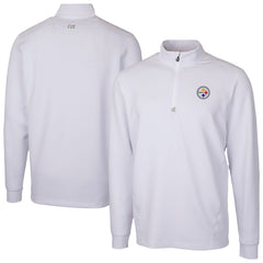 Pittsburgh Steelers Cutter & Buck Traverse Stretch Quarter-Zip Top White