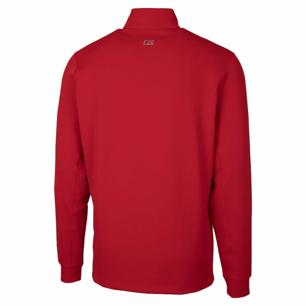 San Francisco 49ers Cutter & Buck Traverse Stretch Quarter-Zip Top Red