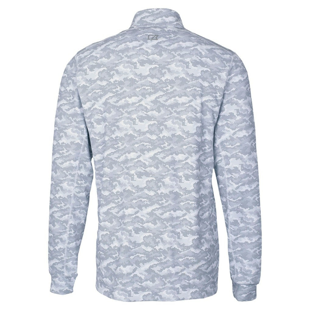 Seattle Seahawks Cutter & Buck Traverse Camo Print Stretch Quarter-Zip Top Charcoal