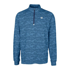 New York Giants Cutter & Buck Traverse Camo Print Stretch Quarter-Zip Top Navy