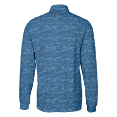 New York Giants Cutter & Buck Traverse Camo Print Stretch Quarter-Zip Top Navy