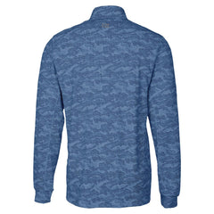 Denver Broncos Cutter & Buck Traverse Camo Print Stretch Quarter-Zip Top Navy