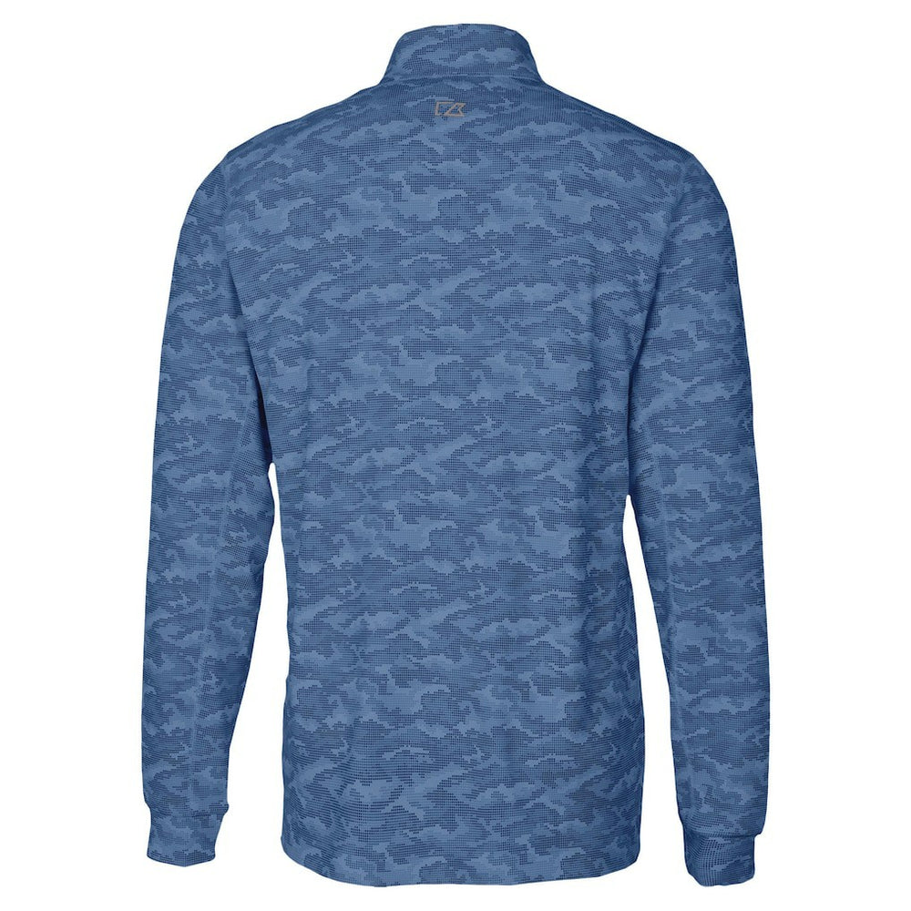 Chicago Bears Cutter & Buck Traverse Camo Print Stretch Quarter-Zip Top Navy
